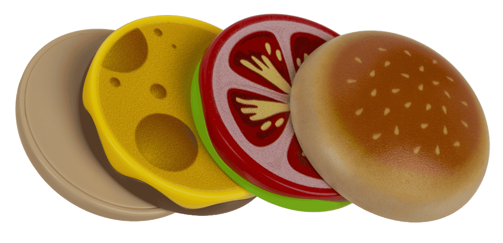 Magnetic Burger, 4 magnets, X cm,