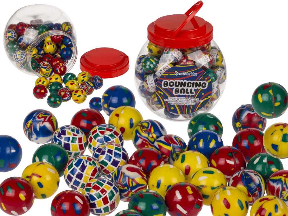 Bouncing gum ball, colorful I,