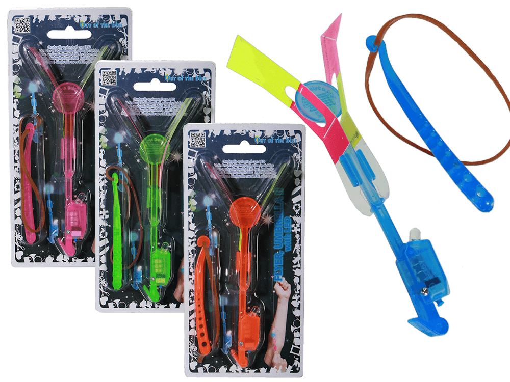 Flying umbrella with LED (incl. batteries),