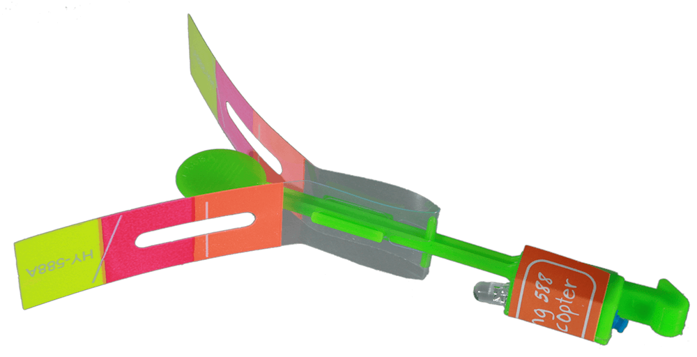 Flying umbrella with LED (incl. batteries),