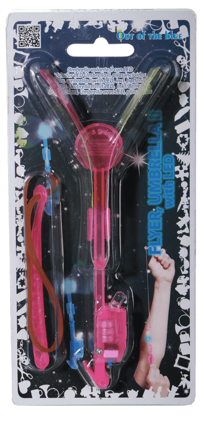 Flying umbrella with LED (incl. batteries),