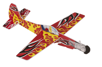 Airplane with rubber band starter,