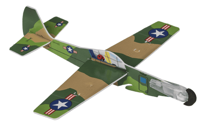 Airplane with rubber band starter,