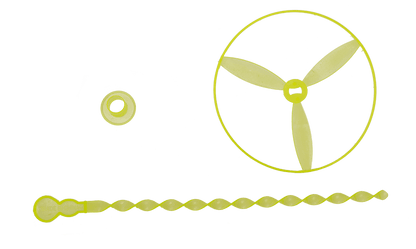 Twisty Pull-string Ufo, Neon, approx. 20,5 cm,