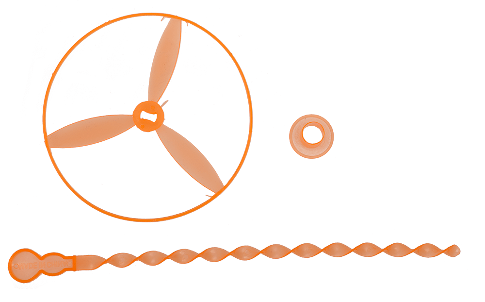 Twisty Pull-string Ufo, Neon, approx. 20,5 cm,