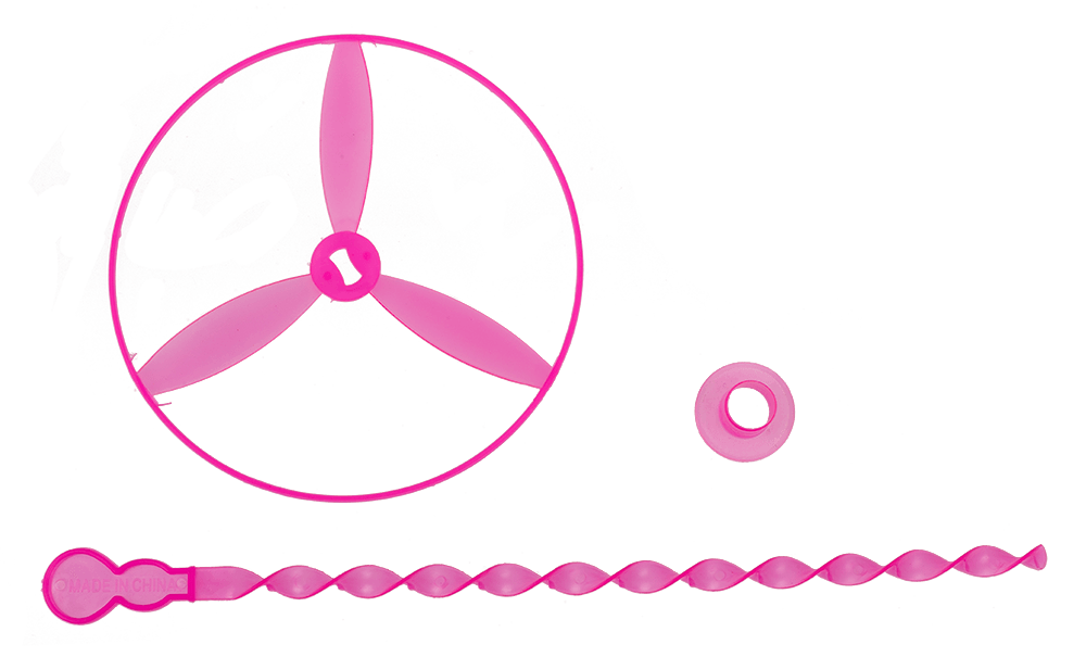 Twisty Pull-string Ufo, Neon, approx. 20,5 cm,