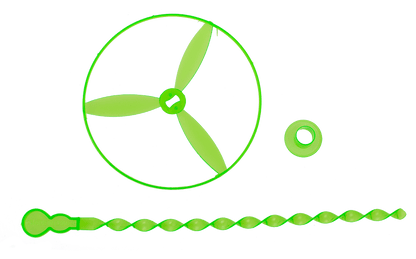 Twisty Pull-string Ufo, Neon, approx. 20,5 cm,