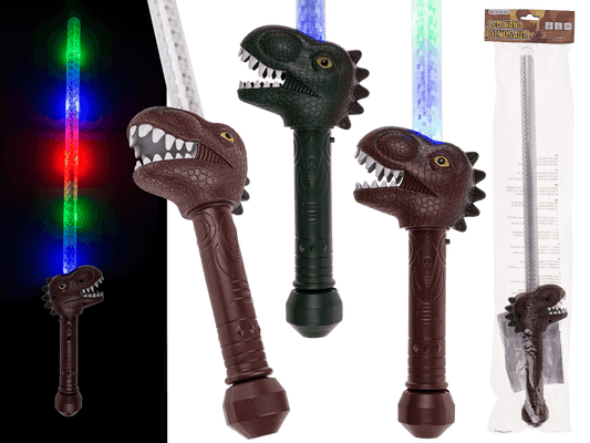 Wand with LED, Dinosaur, approx. 67 cm,