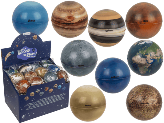 Bouncing ball, Galaxy planets, approx. 6 cm,