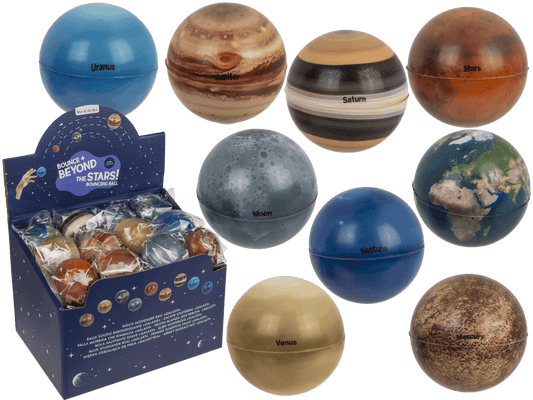 Bouncing ball, Galaxy planets, approx. 6 cm,