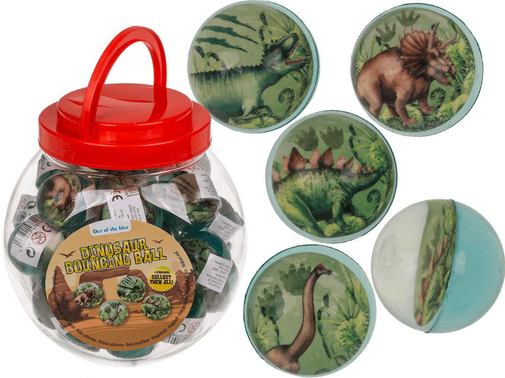 Bouncing ball, Dinosaur, approx. 4,5 cm,