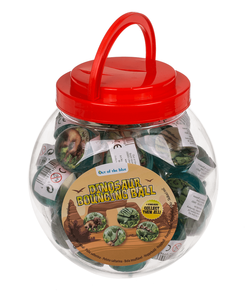 Bouncing ball, Dinosaur, approx. 4,5 cm,