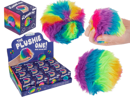 Plush squish ball, Rainbow, 7,5 cm,