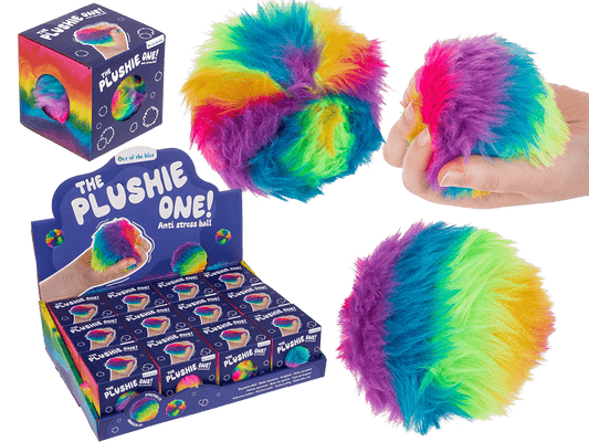 Plush squish ball, Rainbow, 7,5 cm,