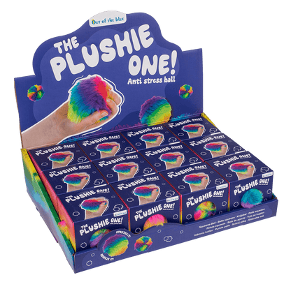 Plush squish ball, Rainbow, 7,5 cm,