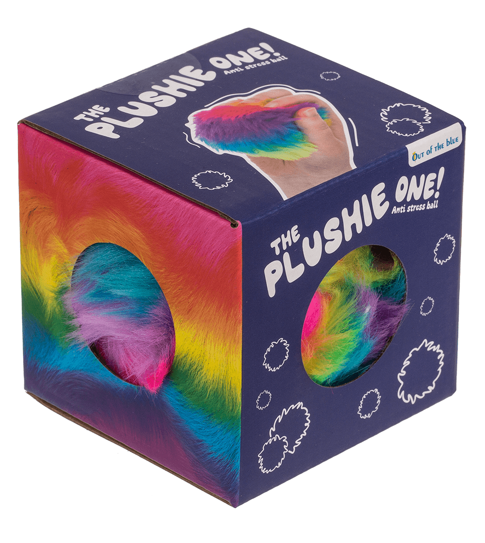 Plush squish ball, Rainbow, 7,5 cm,