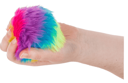 Plush squish ball, Rainbow, 7,5 cm,