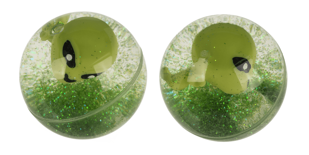 Flashing bouncing ball, Alien, 6,5 cm,
