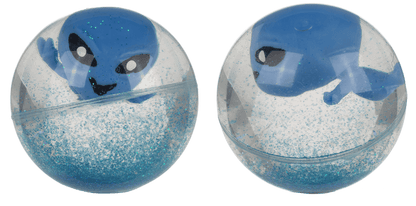 Flashing bouncing ball, Alien, 6,5 cm,