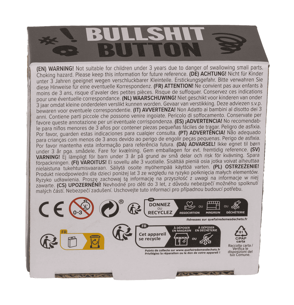 Bullshit Button, 9 cm, mit 6 sounds,