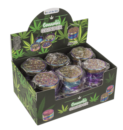 Metal cannabis grinder, Rainbow, 5 x 3,8 cm,