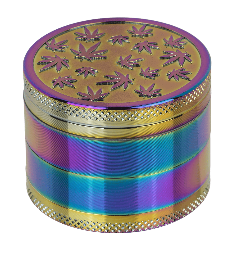 Metal cannabis grinder, Rainbow, 5 x 3,8 cm,