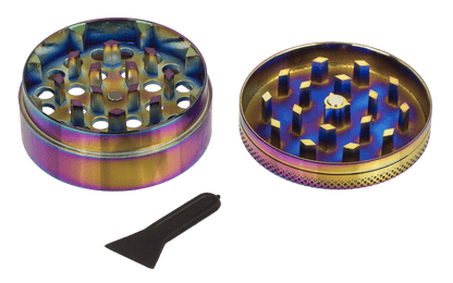 Metal cannabis grinder, Rainbow, 5 x 3,8 cm,