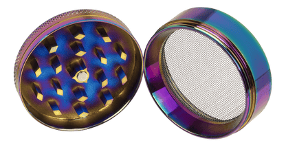 Metal cannabis grinder, Rainbow, 5 x 3,8 cm,