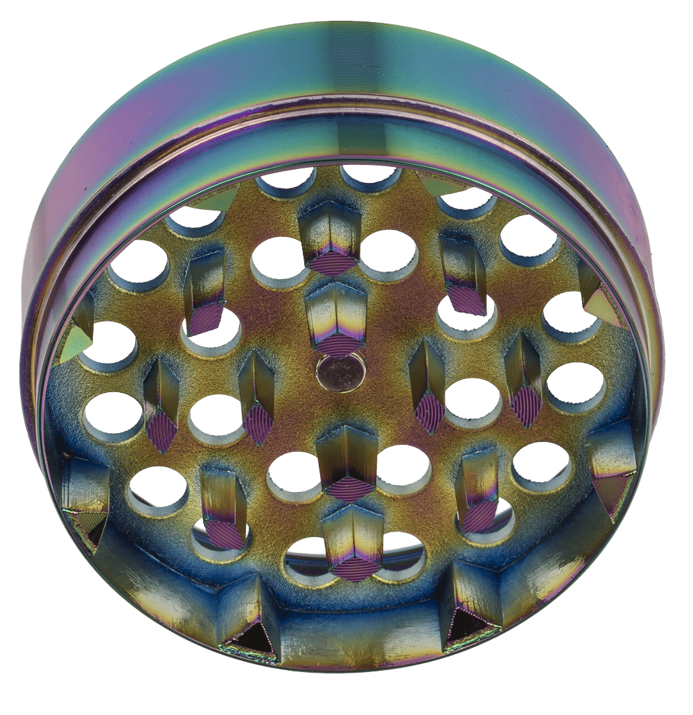 Metal cannabis grinder, Rainbow, 5 x 3,8 cm,