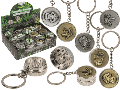 Metal keychain, Cannabis Grinder,