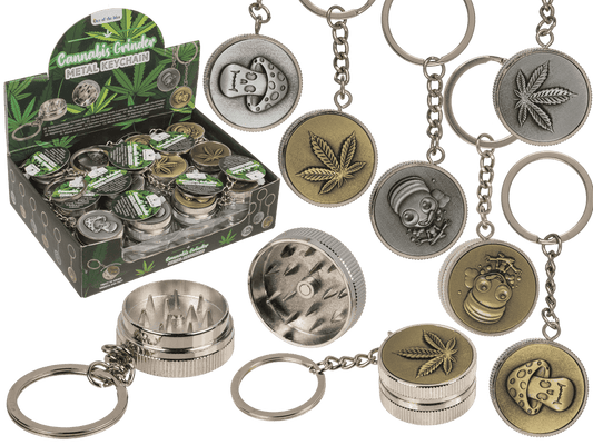 Metal keychain, Cannabis Grinder,