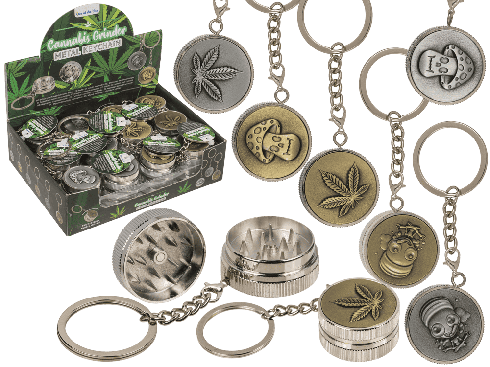 Metal keychain, Cannabis Grinder,