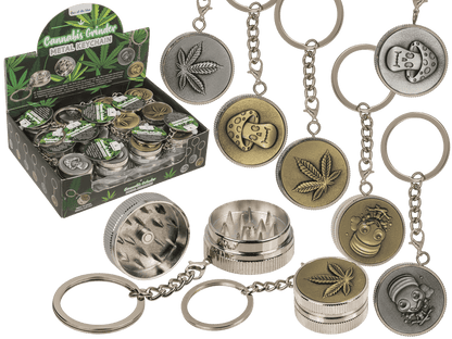 Metal keychain, Cannabis Grinder,