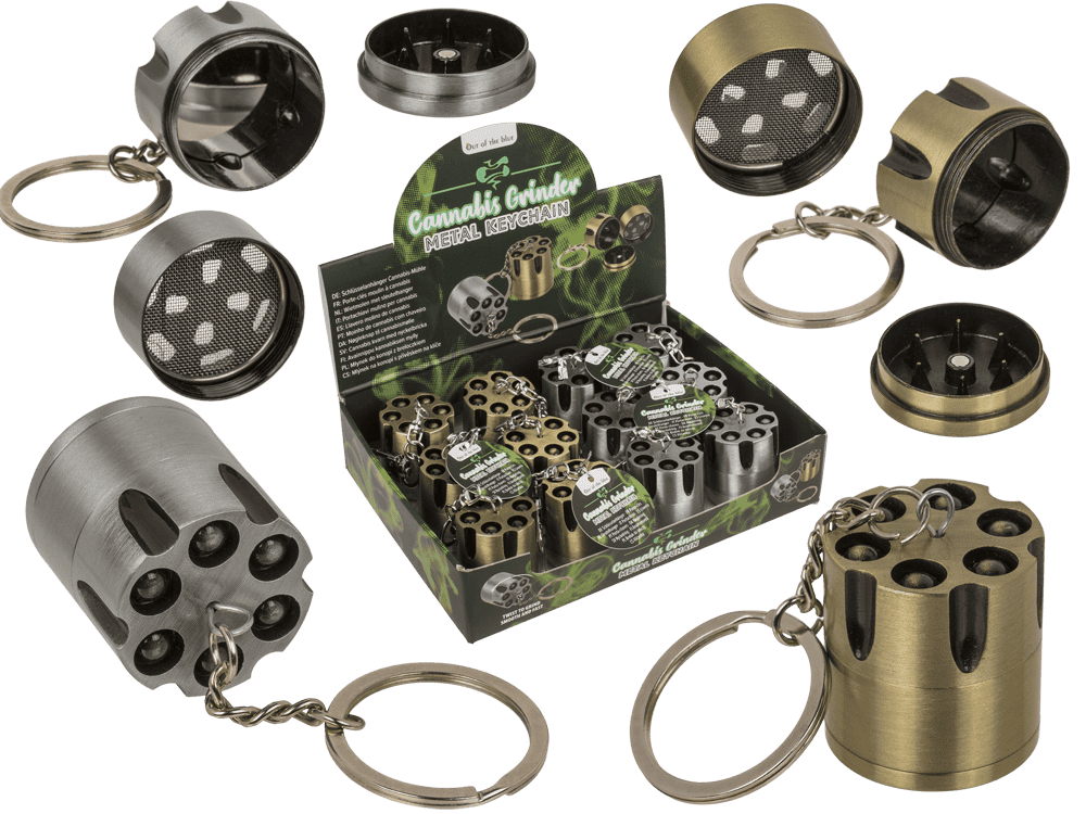 Metal key ring, Cannabis grinder,