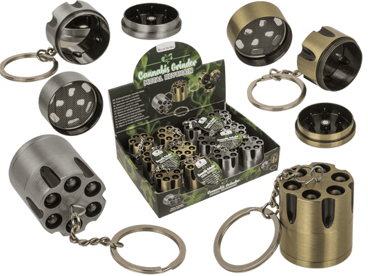 Metal key ring, Cannabis grinder,