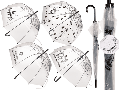 Dome umbrella, 4 assorted,