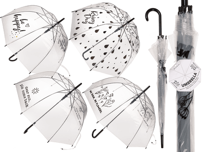 Dome umbrella, 4 assorted,
