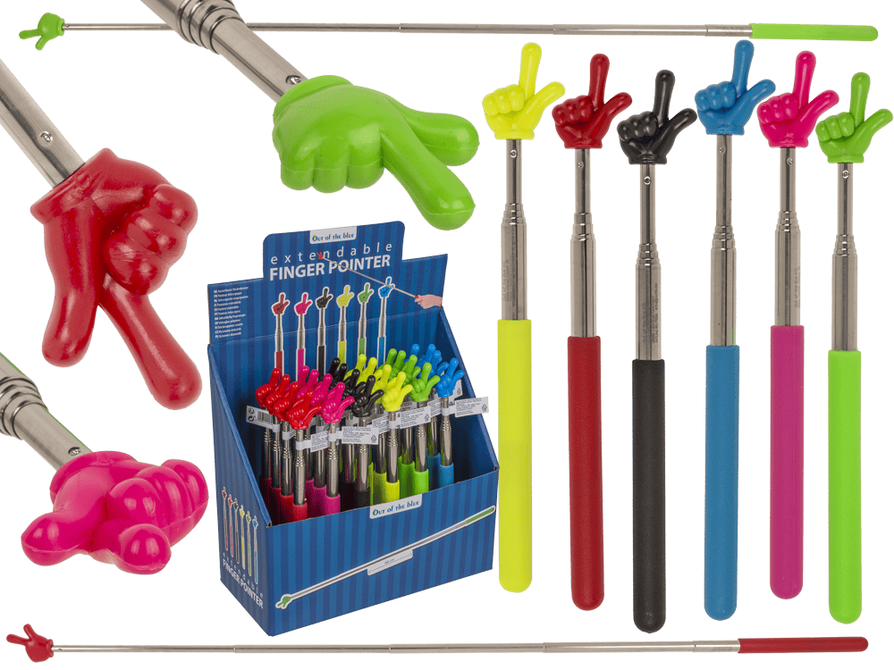 Extendable metal finger pointer,