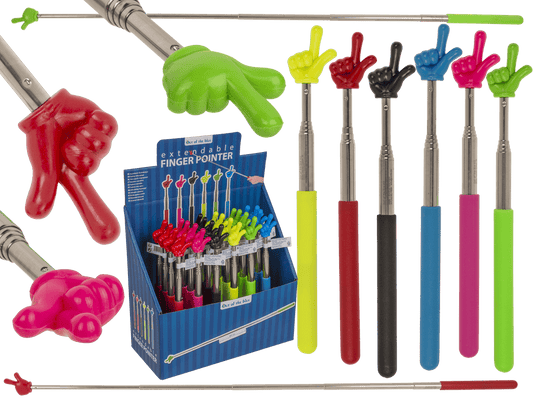 Extendable metal finger pointer,
