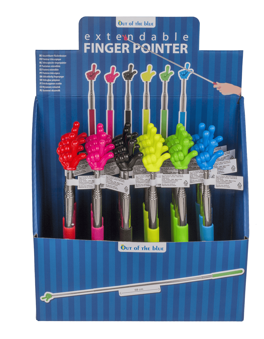 Extendable metal finger pointer,