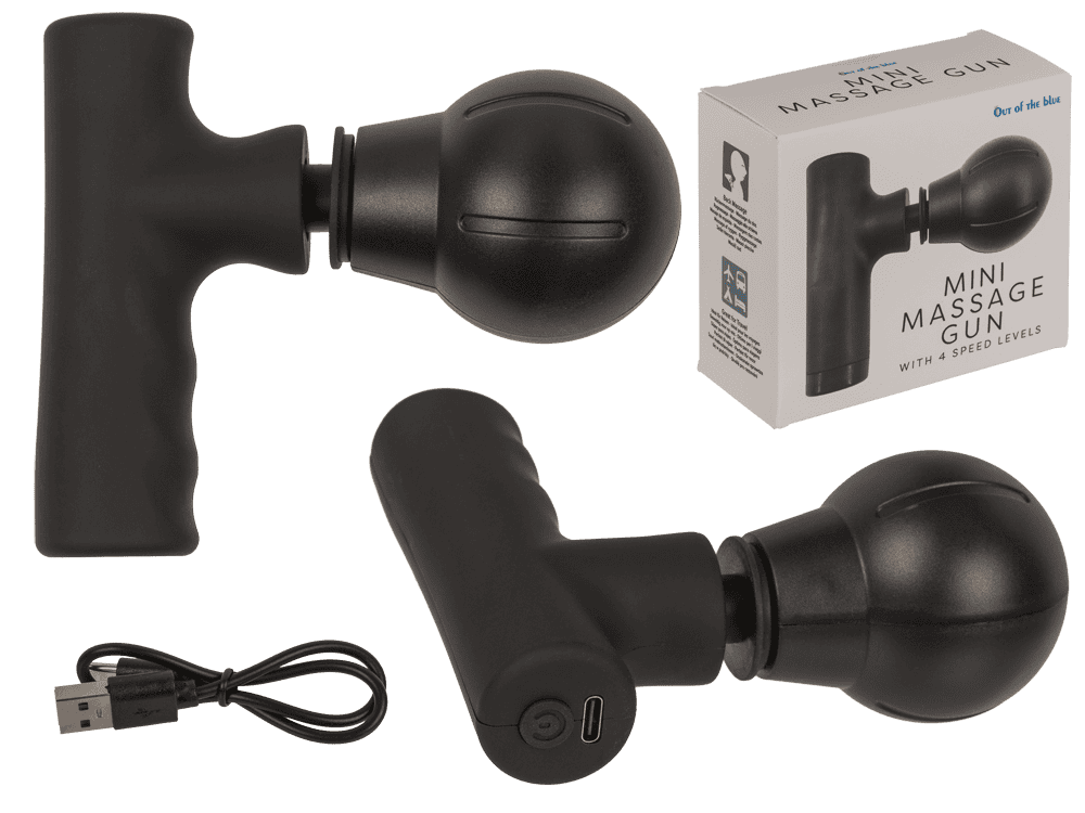 Mini-Massagepistole, 9,5 x 11 cm, mit USB-Kabel,