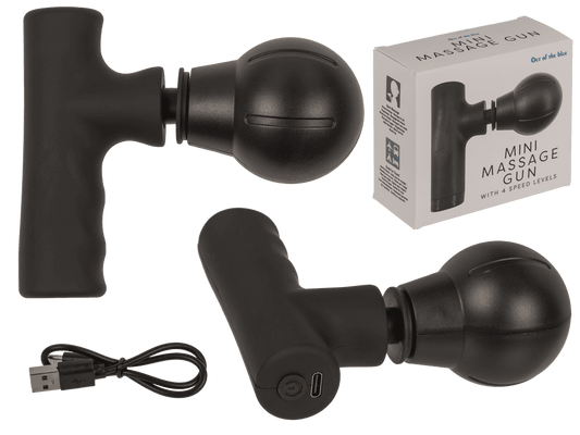 Mini massage gun, 9.5 x 11 cm, with USB cable,