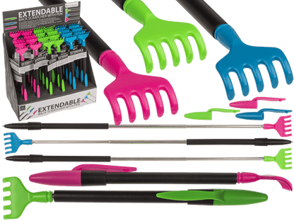 Extendable back scratcher with pen,