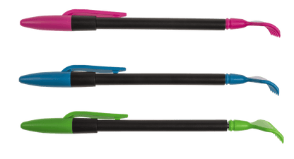 Extendable back scratcher with pen,