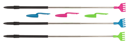 Extendable back scratcher with pen,