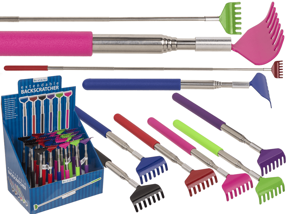 Extendable metal back scratcher,