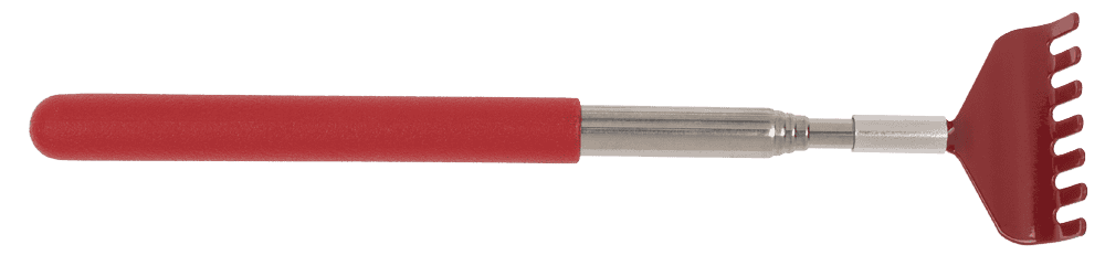 Extendable metal back scratcher,