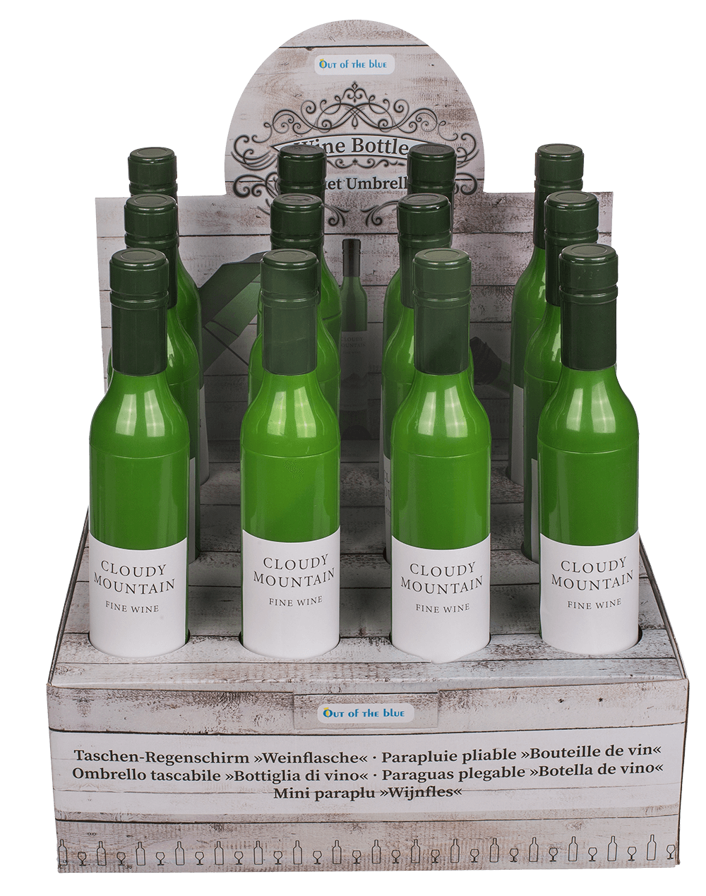 Pocket Umbrella, White Wine bottle,