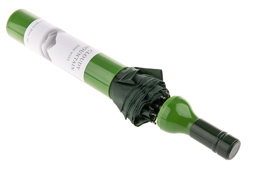 Pocket Umbrella, White Wine bottle,