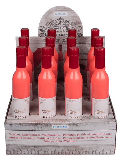 Pocket Umbrella, Rose Wine bottle,